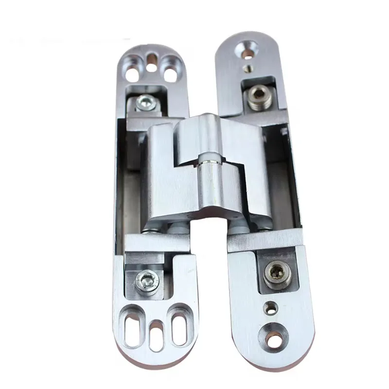 Adjustable Hidden Door Hinges, Invisible Door Hinges, Heavy Duty Bearing 60kg Wooden Door Cross Hidden Hinge