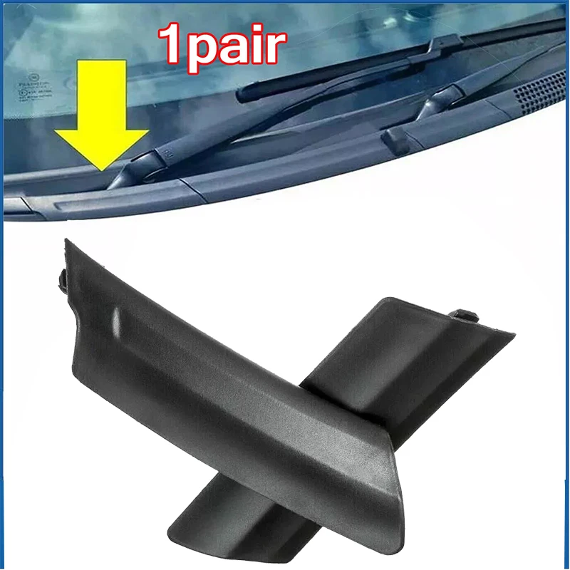 

1Pair Black Wiper Scuttle Panel Trim Cover Fit For Fiat 500 Abarth 500 735452712 Car Parts