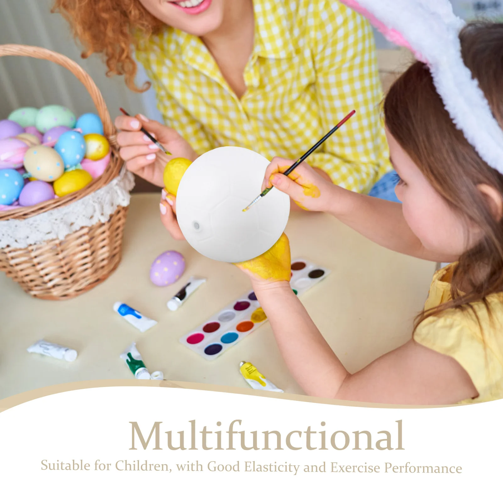 18 センチメートル白い空白の落書きサッカーボール子供 DIY 塗装可能スポーツトレーニング練習青少年ゲーム慈善寄付インフレータブル