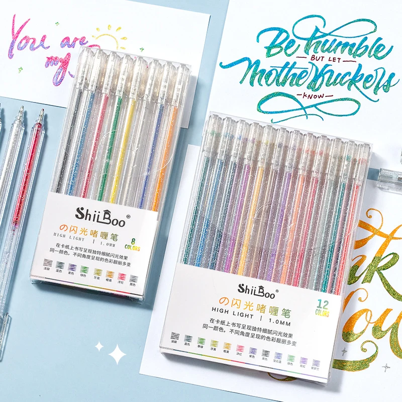 

Glitter Gel Pens Metallic Colors Quick-Drying Ink Gel Markers for Photo Album Writing Sketching and Drawing and Crafts