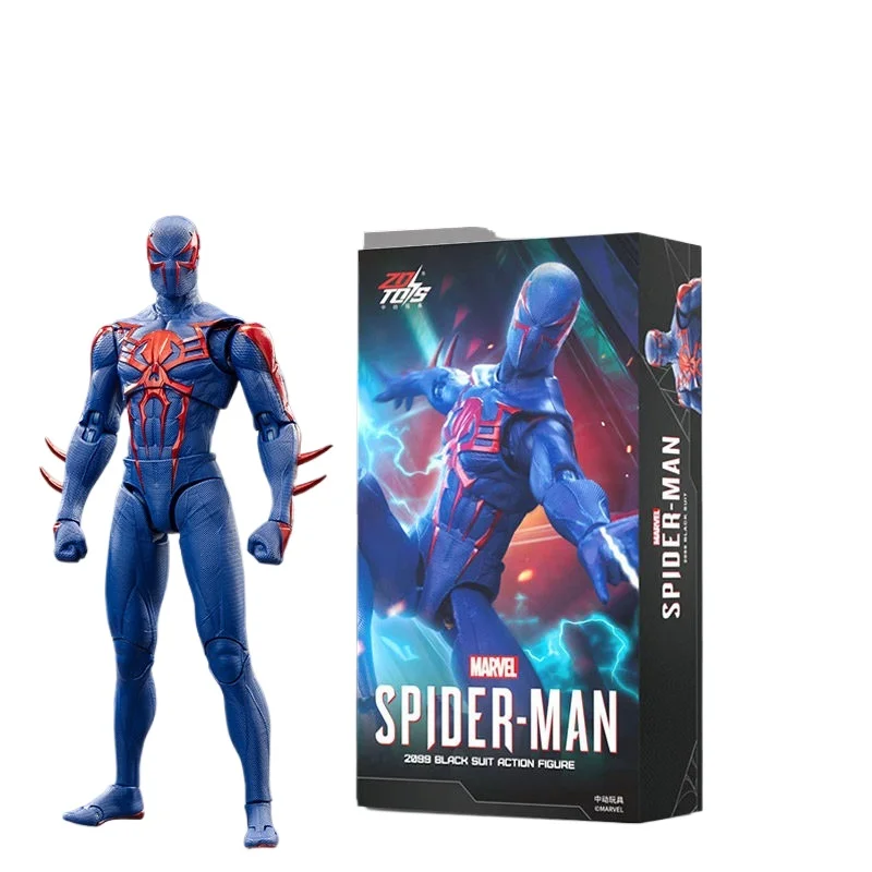 ZD Toys Spider-Man 2099 Officially Licensed 7 Inch Articulated Joints Collectible Action Figure For Boys Birthday Gift