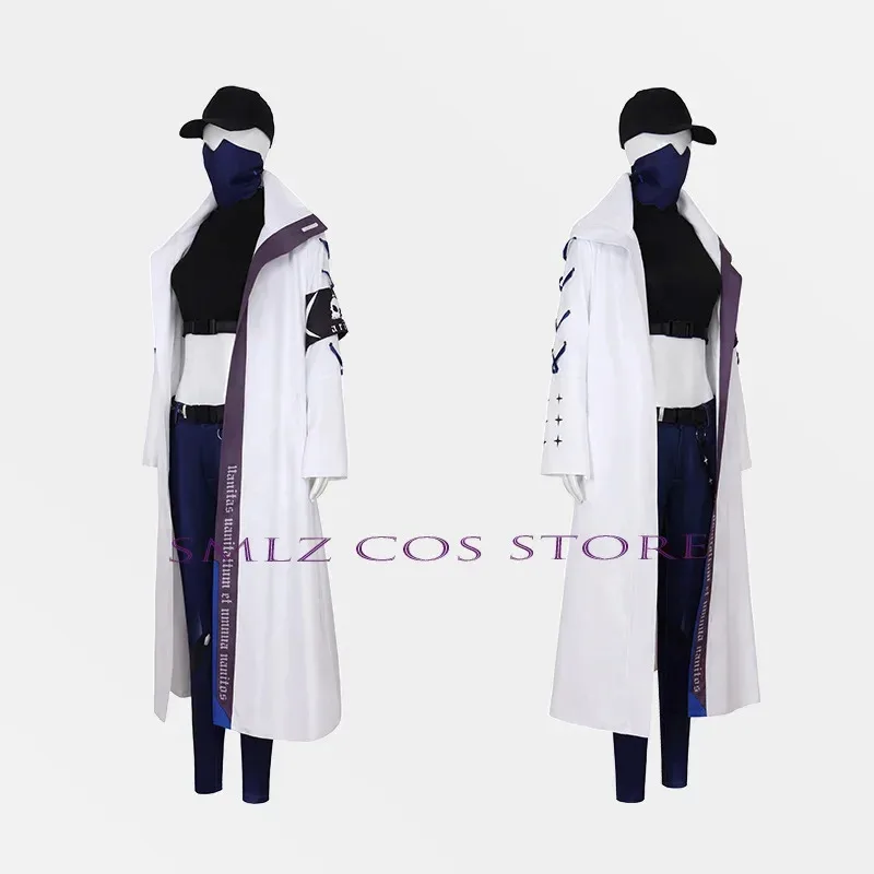 Game Blue Archive Jomae Saori Cosplay Costume Woman White Trench Hat Uniform Suit Halloween Saori Outfit Wig for Girl gift