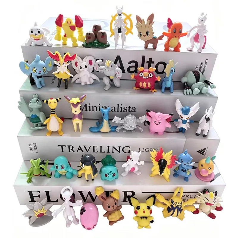 24-72 Stück Pokemon Anime-Figuren Pikachu Actionfiguren 4-6cm Cartoon Mini Haustier Dekorative Sammlermodelle Puppen Spielzeug Geschenk – Detail 3