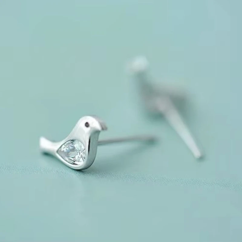 REETI 925 sterling silver bird Stud Earrings for Women Elegant Wedding Jewelry pendientes mujer moda 2019 Brincos