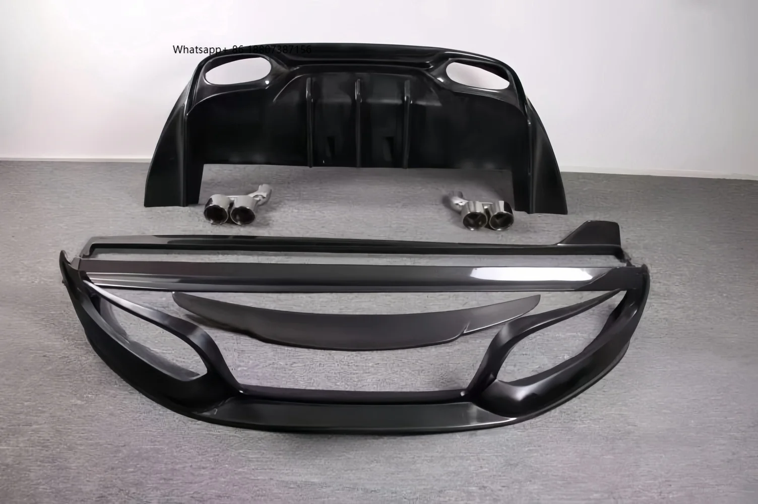 

For Half Carbon Fiber Front Lip Side Skirts Rear Diffuser Splitter forJaguar XE 2015-2019 Body Kit