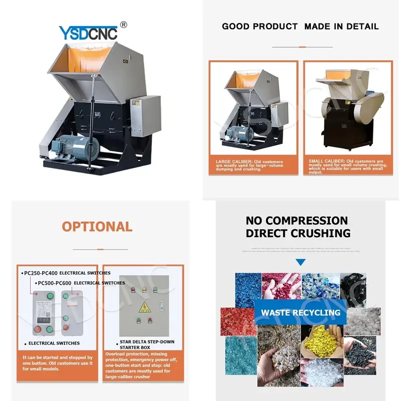 Plastic Crusher Recycling Waste Plastic Scrap Crushing Plastic Crushing Machine