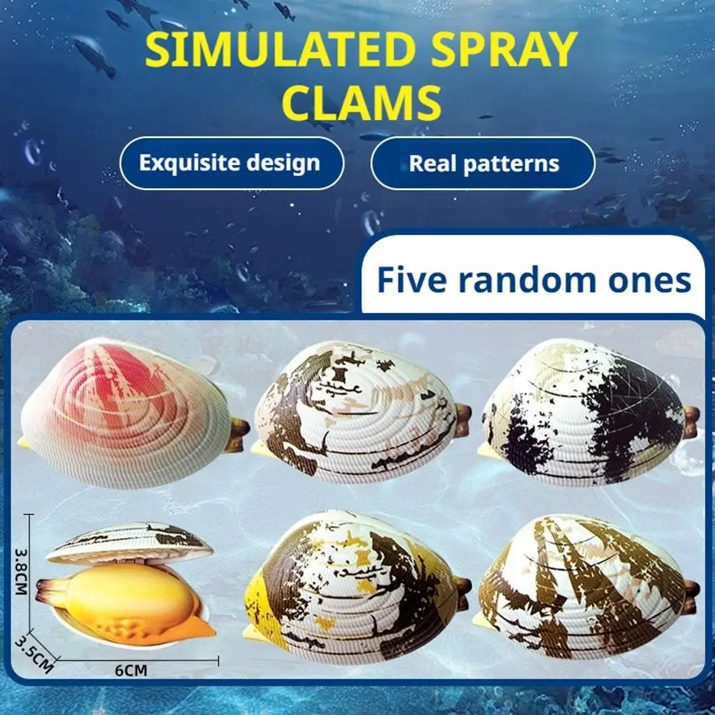 1Pc Spray Klinkt Speelgoed Prank Waterabsorberende Zeevruchten Schelpdieren Mini Water Speelgoed Strand Water Spelen Kinderen Spuiten speelgoed