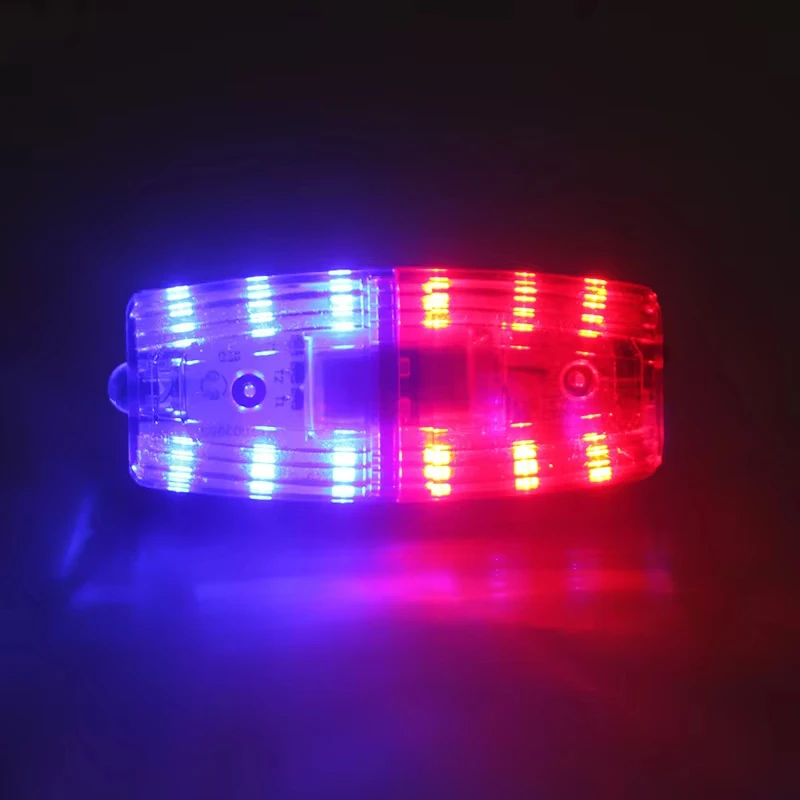Police Shoulder Clip Light Sanitation Worker Safety Patrol Alarm Flash Signal Strobe Lamp Red Blue Led Shoulder Warning Light