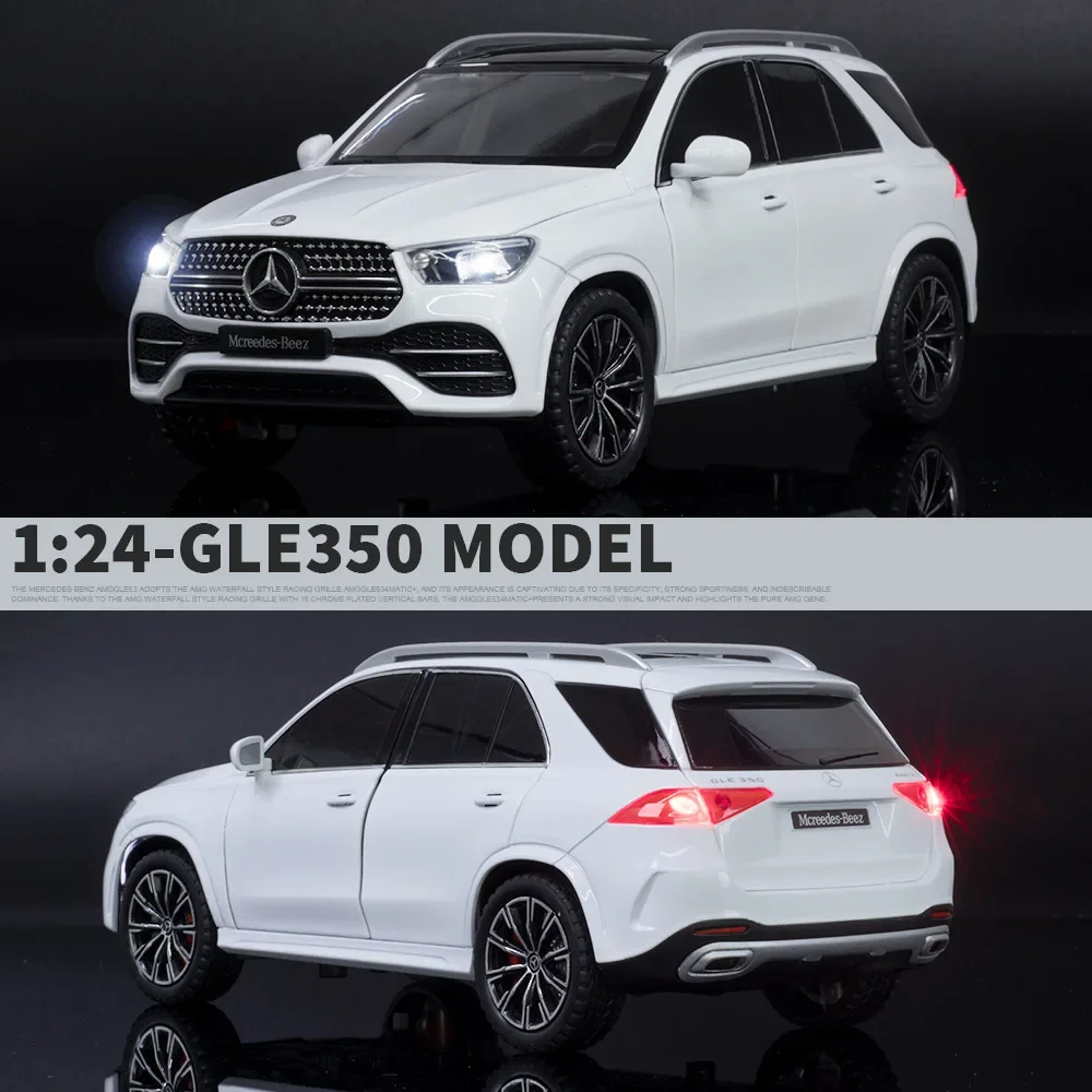 1:24 Mercedes-Benz GLE350 SUV Alloy Car Diecasts & Toy Vehicles Car Model Sound and light Pull back Car Toys For Kids Gifts C197