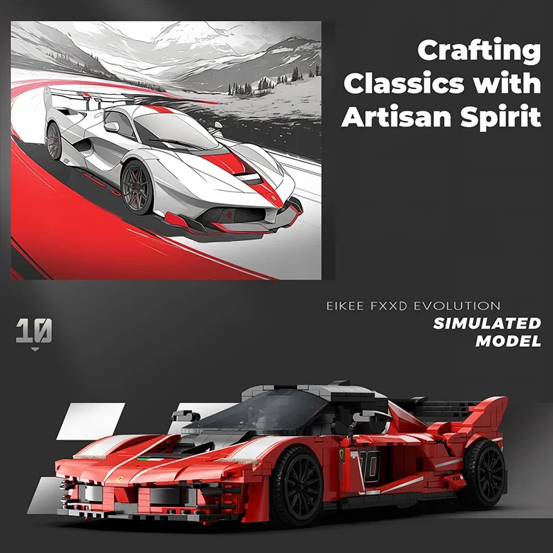 FXX K Evolution Super Sports Car Building Blocks Toy, Race Car Model Kits, Birthday Gifts for Kids Boys Adults Collection