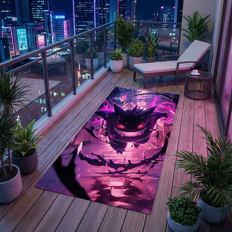 

Anime Ghost Pokémon Gengar Design Rug Bedroom Living Room Non-slip Decorative Floor Mat Collection Birthday Gift Carpet