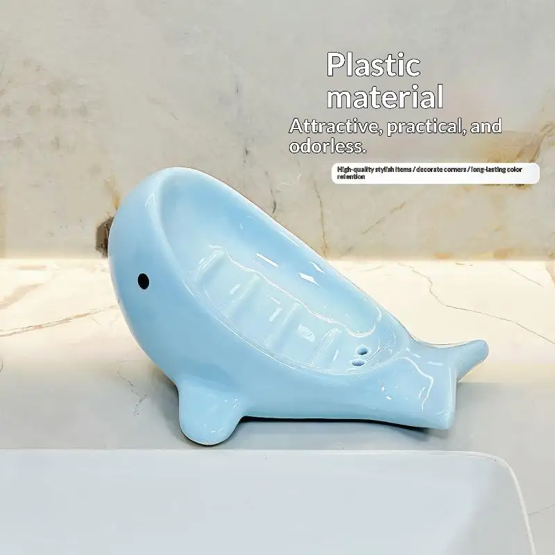 Creative Whale Soap Dish For Home Use, Bathroom, And Toilet, Providing A Draining And Storage Solution For Premium Soap view 2