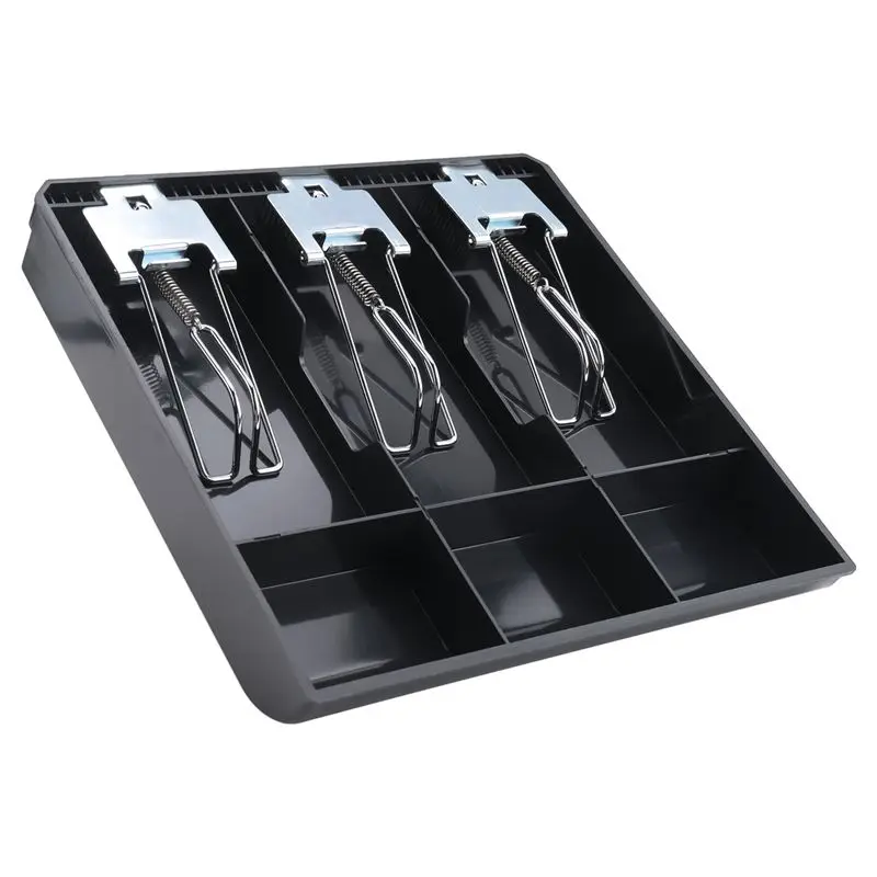 BHBD-3-Grid Money Cash Coin Register Insert Tray Replacement Cashier Drawer Storage Register Tray Box Classify Store view 5