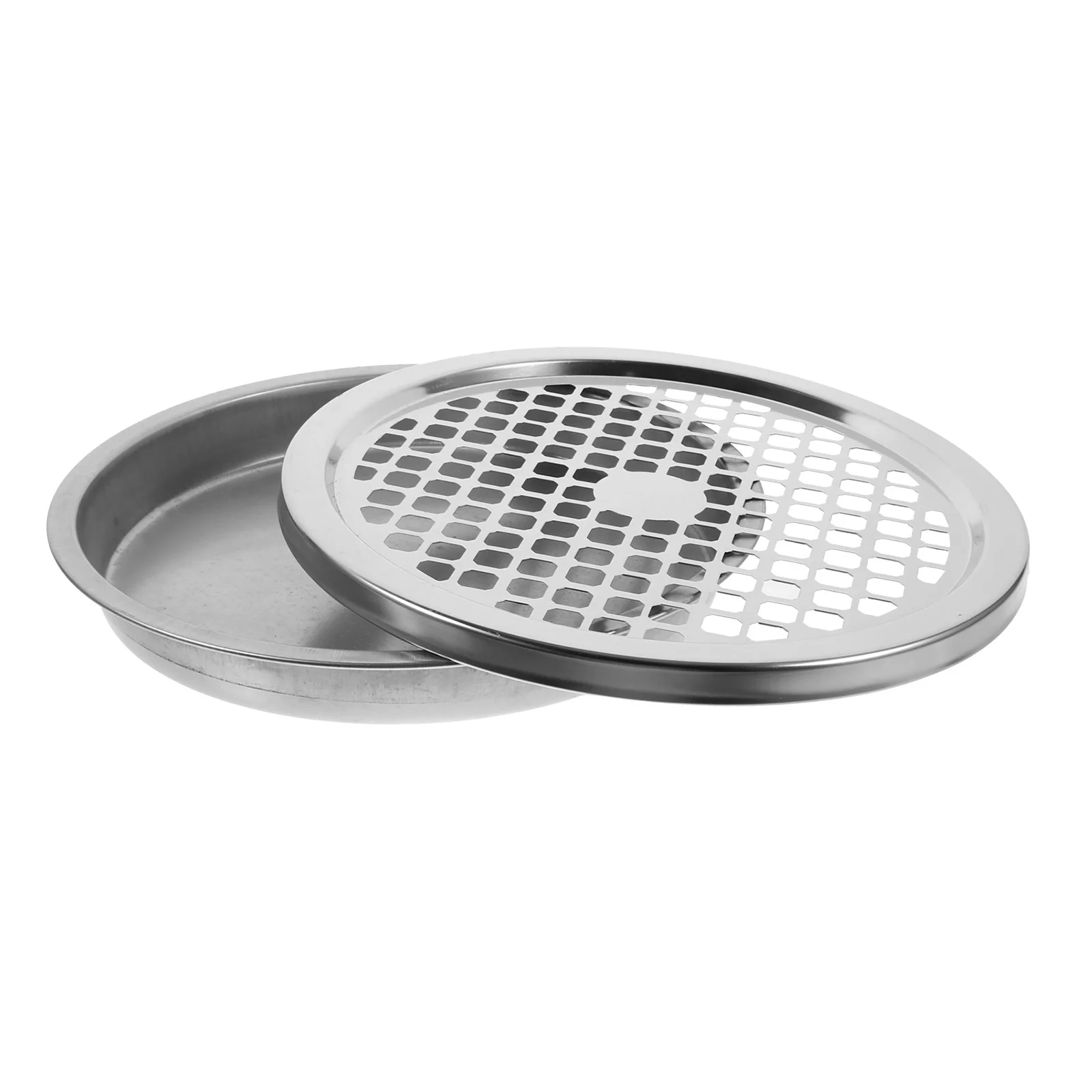 

1Set Outdoor Stainless Steel Trash Can Lid Ashtray Grid Cover for Hotel Smoking Ash Tray Garbage Can Smoke Extinguishing Lid