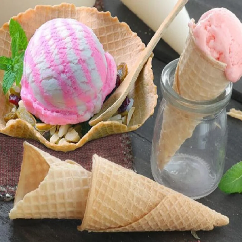 Factory Custom Double Headed Egg Rolls Mold Commercial Double Sided Stainless Steel Ice Cream Cone Machine For Making Ice Cream