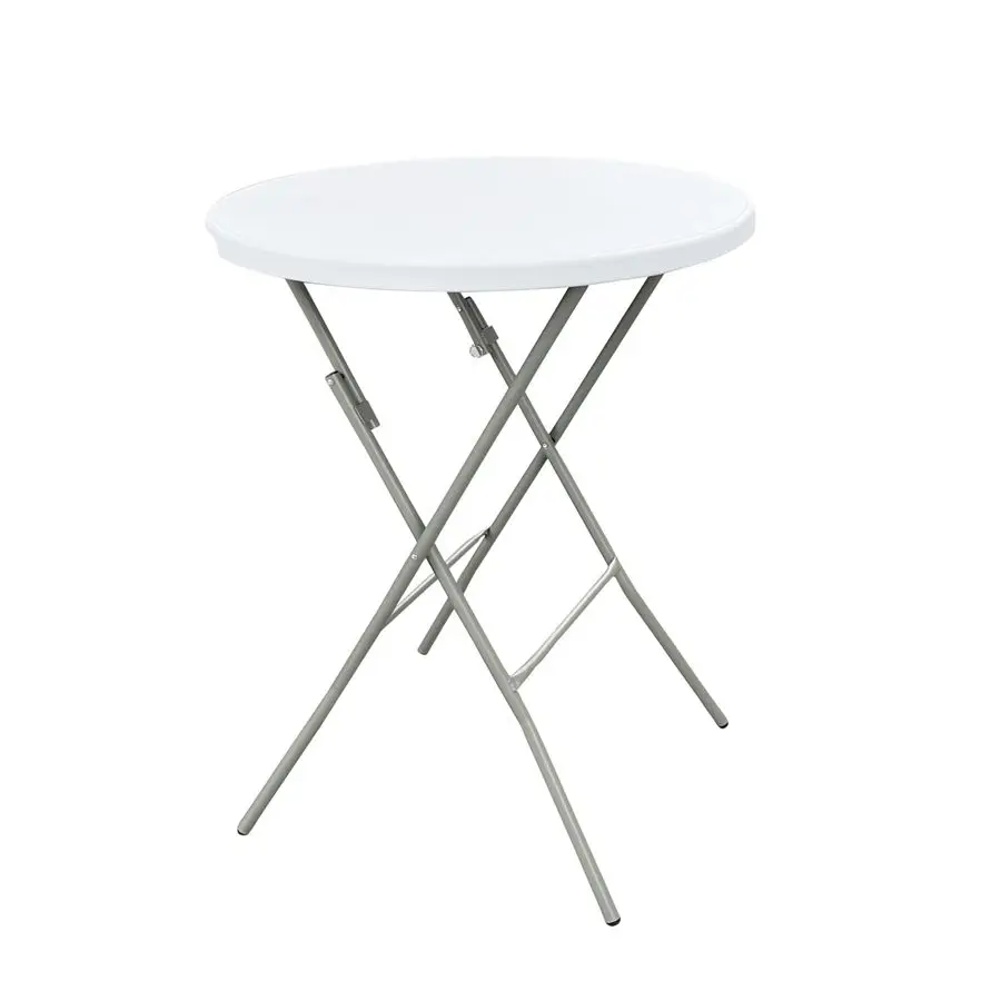

Cocktail Table, no Assembly Required, High Top Bistro Round Plastic Folding Table, Foldable Portable Bar Height Tables, Indoor