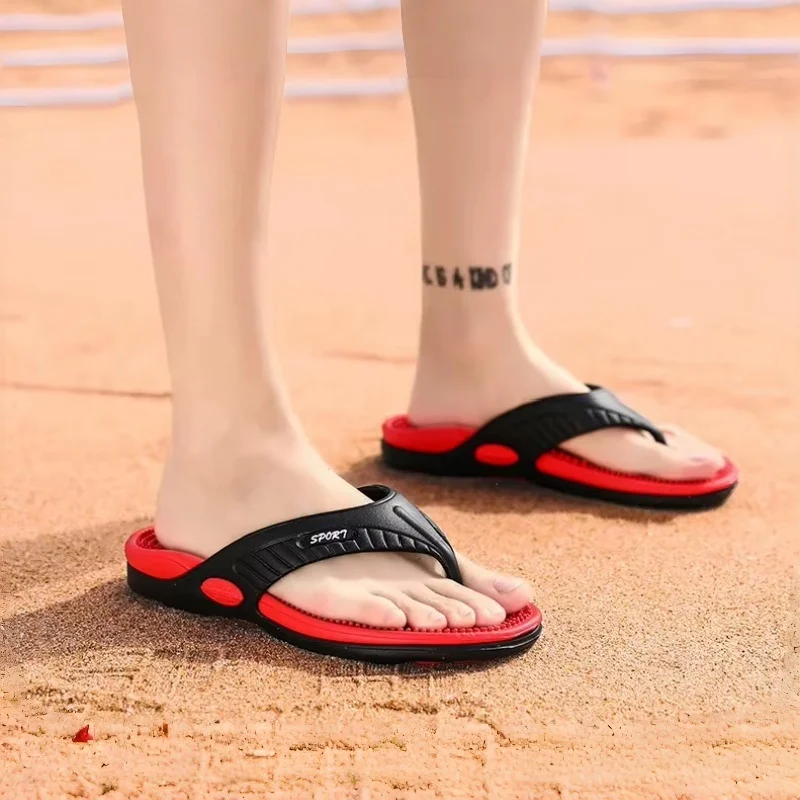 Men's EVA Flip Flops Summer Lightweight Casual Beach Sandals Comfortable Outdoor Vacation Everyday Slippers