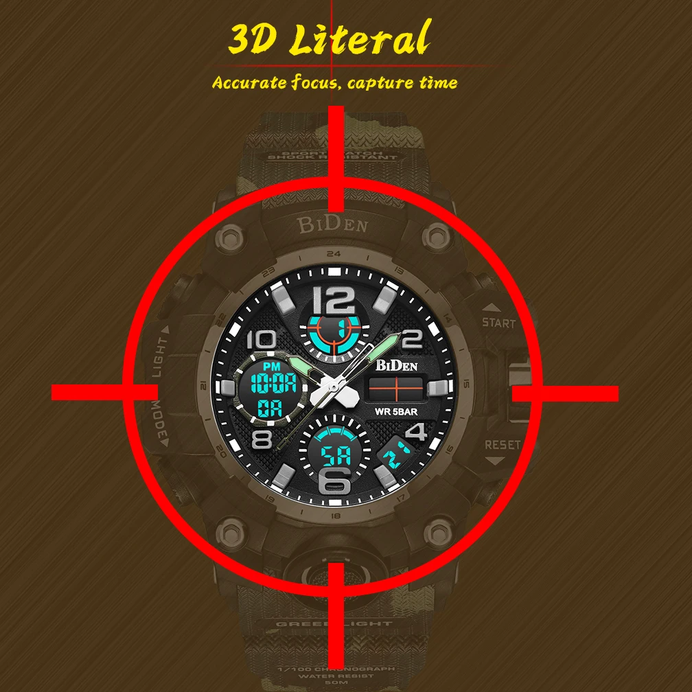 Biden waterproof sport quartz watch for man