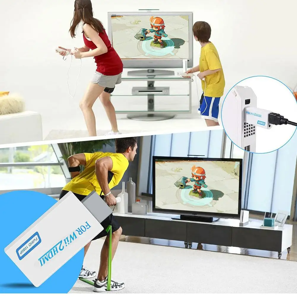 ل وي إلى HDMI محول موصل كامل HD 1080P تعزيز الرؤى 3.5 مللي متر فيديو الصوت جاك للكمبيوتر HD شاشة التلفزيون محول