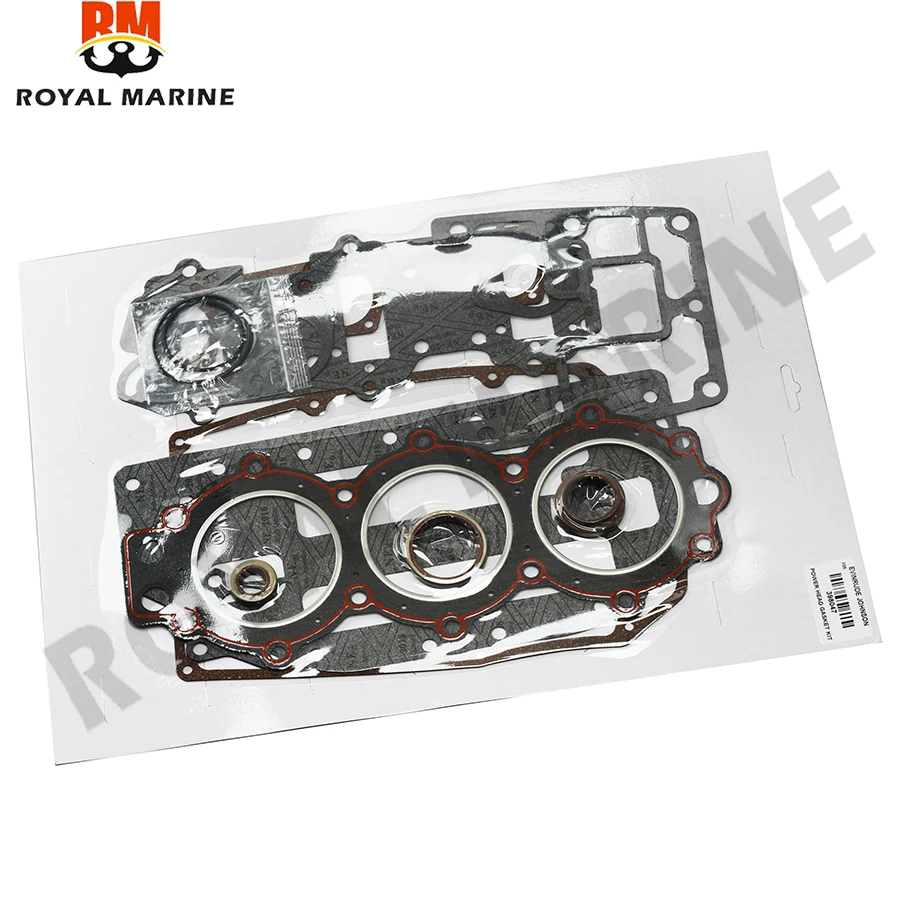 398047 0398047 438904 0438904 777421 18-4323 Power Head Gasket Set For Evinrude Johnson OMC 50HP 60HP 65HP 70HP 3cyl 1986 & Up