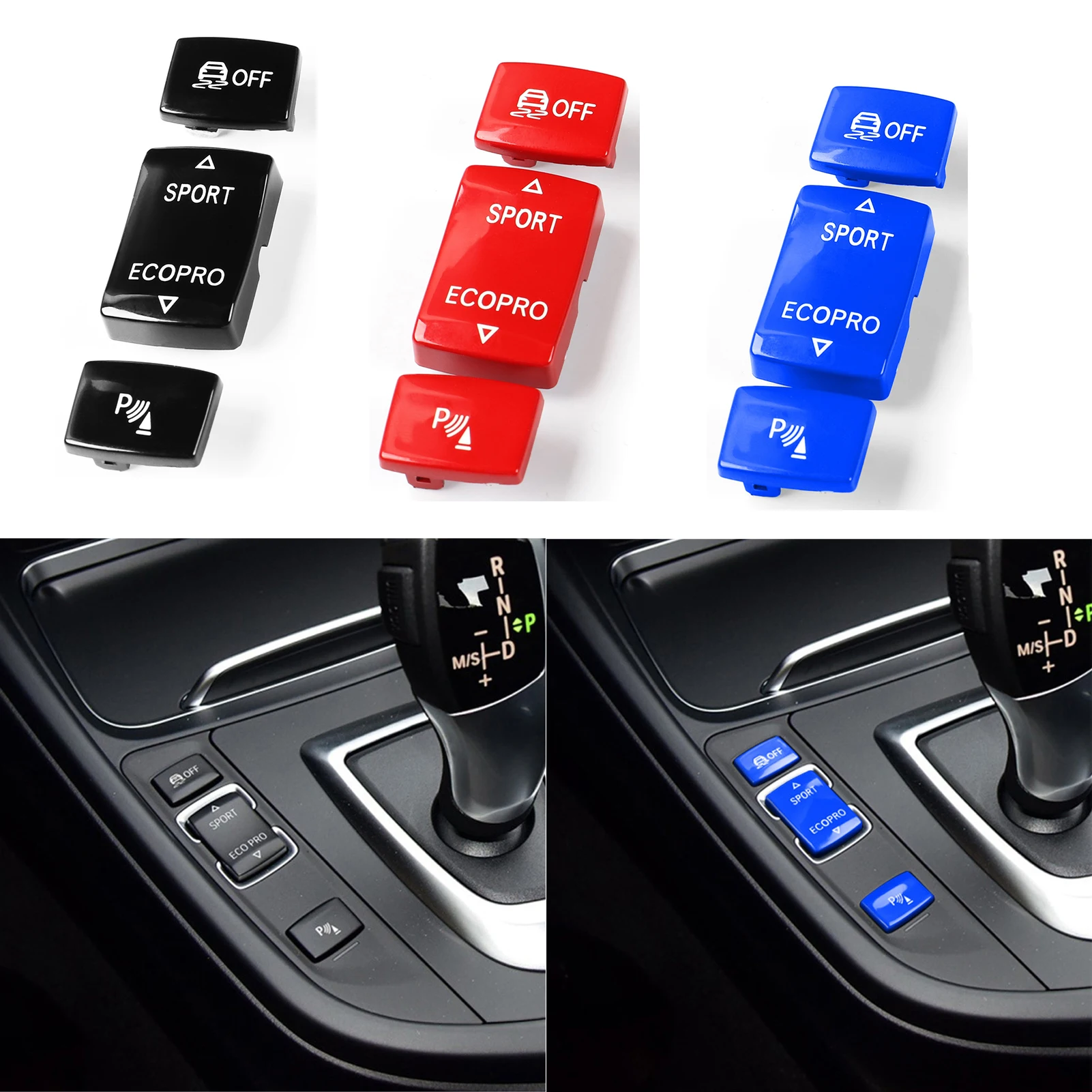 Car Console ESP Antislip Switch Sport Buttons Radar Sensor Key Cover For BMW 1 2 3 4 Series F20 F21 F30 F34 F32 F36 2012-2019