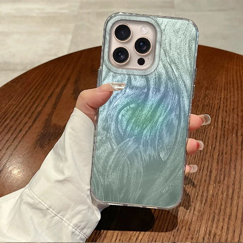 Farbverlauf Mädchen Handyhülle für Apple iPhone 16 Pro Max 16e 11 12 13 7 15 14 8 Plus X XS XR SE 2020 2022 stoßfeste Frauen Abdeckung