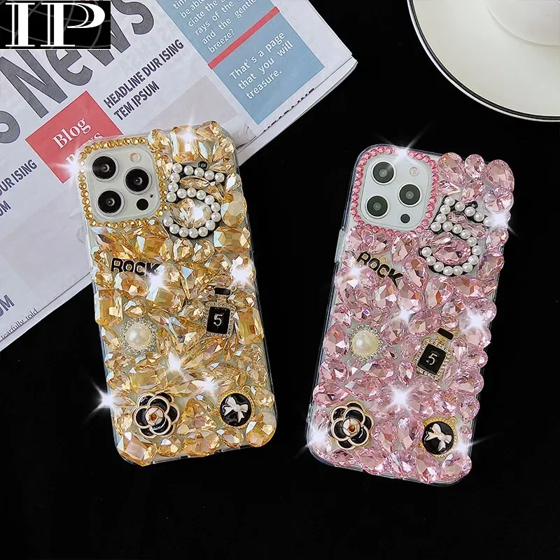 Luxury Glitter bling Shiny Crystal Full Diamond Phone Case For Samsung Galaxy S22 S23 S21 S20 FE S10 Note 10 Plus 20 Ultra Cover