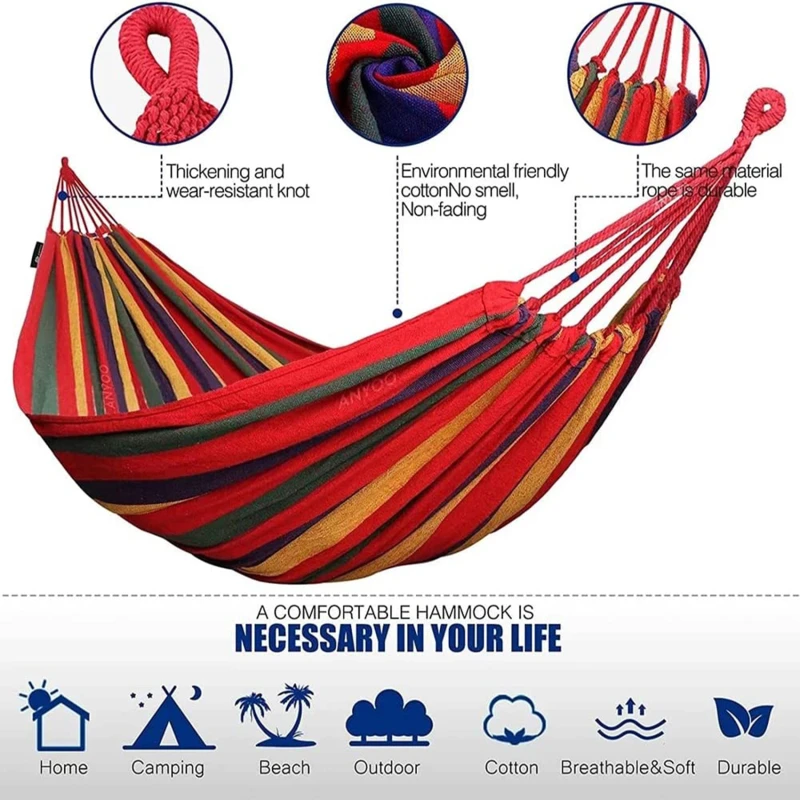 Camping Hammocks - Portable Hammocks Single Hammocks Outdoor And Indoor Camping Accessories With Slings And Hooks