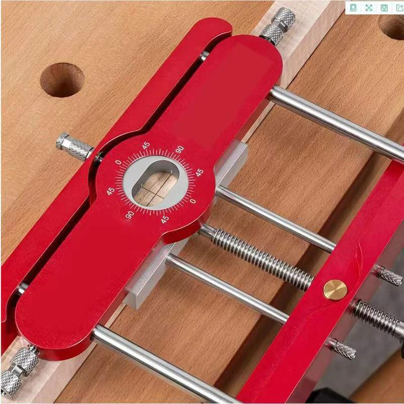 2-in-1 Hole Punch Positioner, Mortise Hole Fixture, Fastening Hardware, Carpentry Tools, Plastic Precision Mortise Clamp, Loose