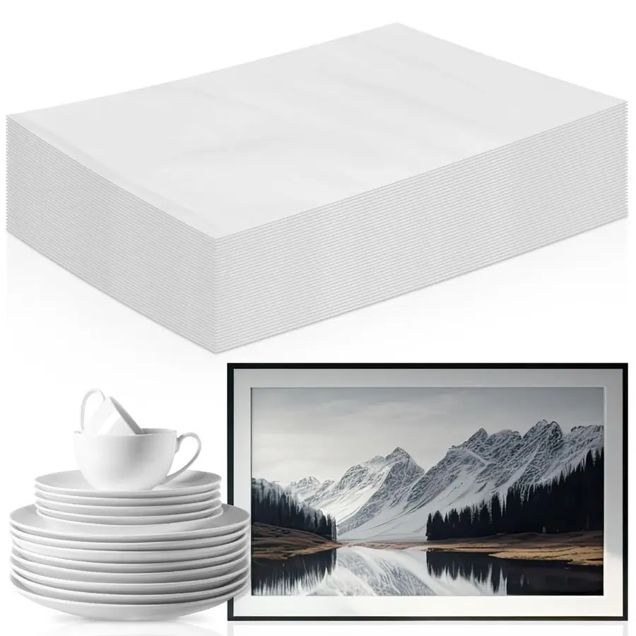 Paquete de 20 Bolsas de Espuma Extra Grandes de 20x28 Pulgadas, Bolsas de Espuma Acolchadas para Mudanza, Bolsa de Embalaje para Platos Grandes, etc.