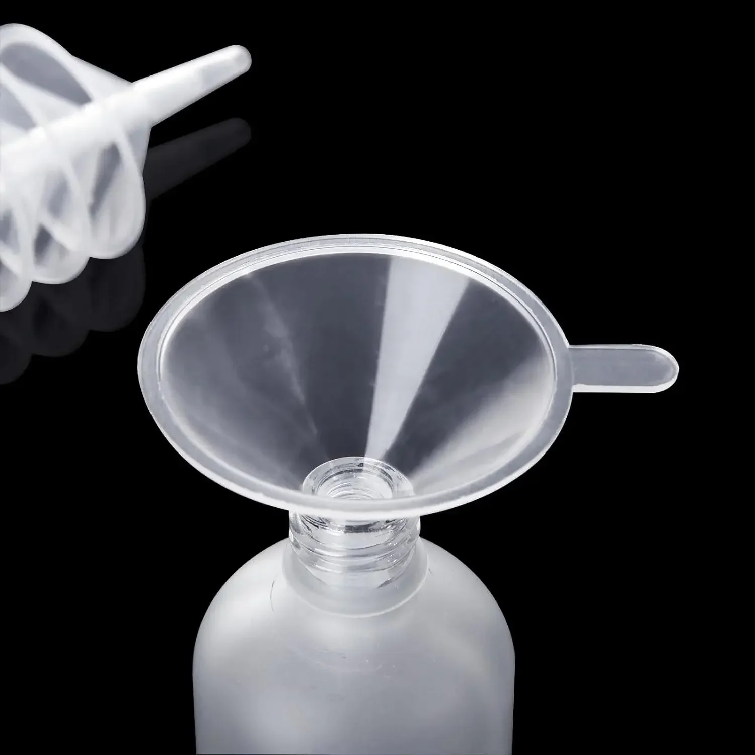 30/2Pcs Mini Plastic Funnel Clear Small Funnel Set for Liquor Perfume Oil Cosmetic Liquid Dispenser Lab Bottles Filling Tools