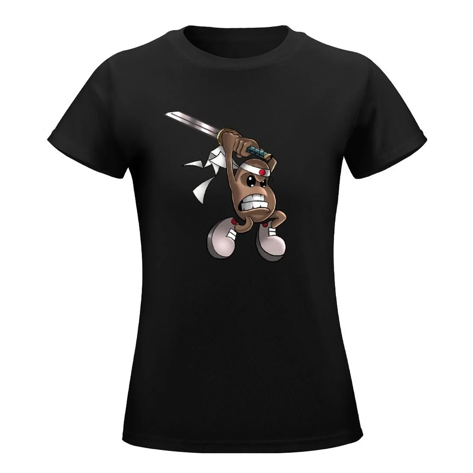 Kung Fu Bean T-Shirt female funny korean Women's clothes