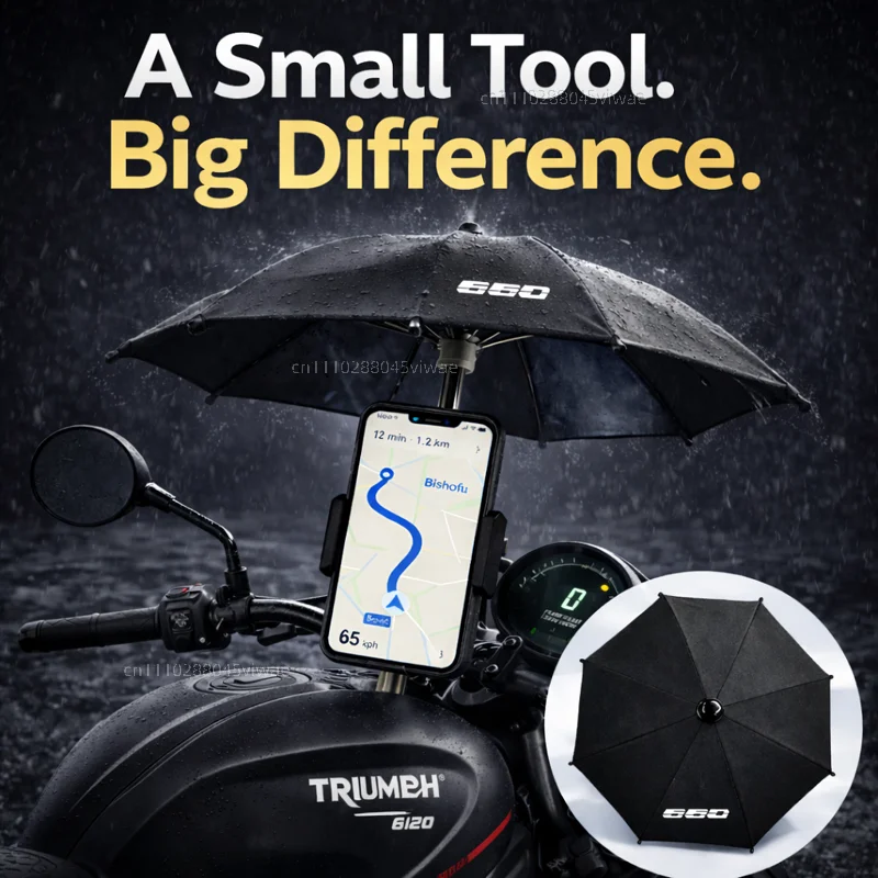 

For Triumph 660 Motorcycle Phone Umbrella Holder Waterproof Sunshade Anti Glare Rainproof Handlebar GPS Mount