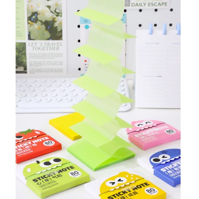 

1/6pcs Fruit Funny Sticky Notes 80 Sheets/Pad Self-Adhesive Cartoon Memo Pads Pastel Post Memo Notes Office Stationery A7914