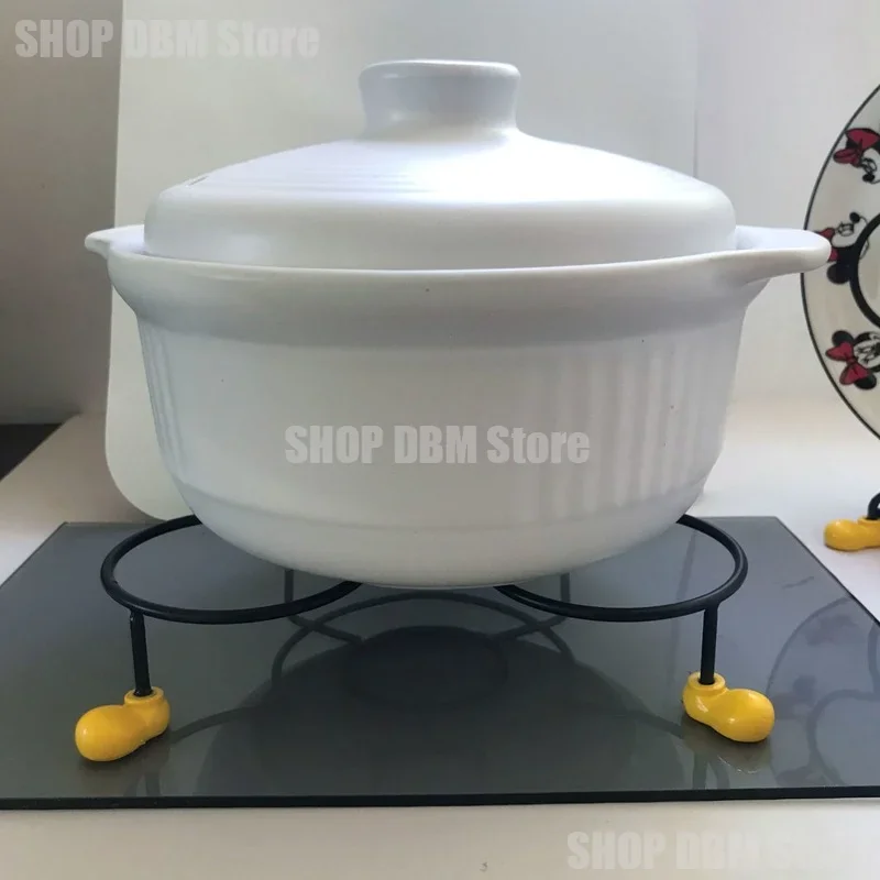 Disney Mickey Mouse Kitchen Organizer Pot Lid Rack Stainless Steel Spoon Holder Pot Lid Shelf Cooking Dish Rack Pan Cover Stand