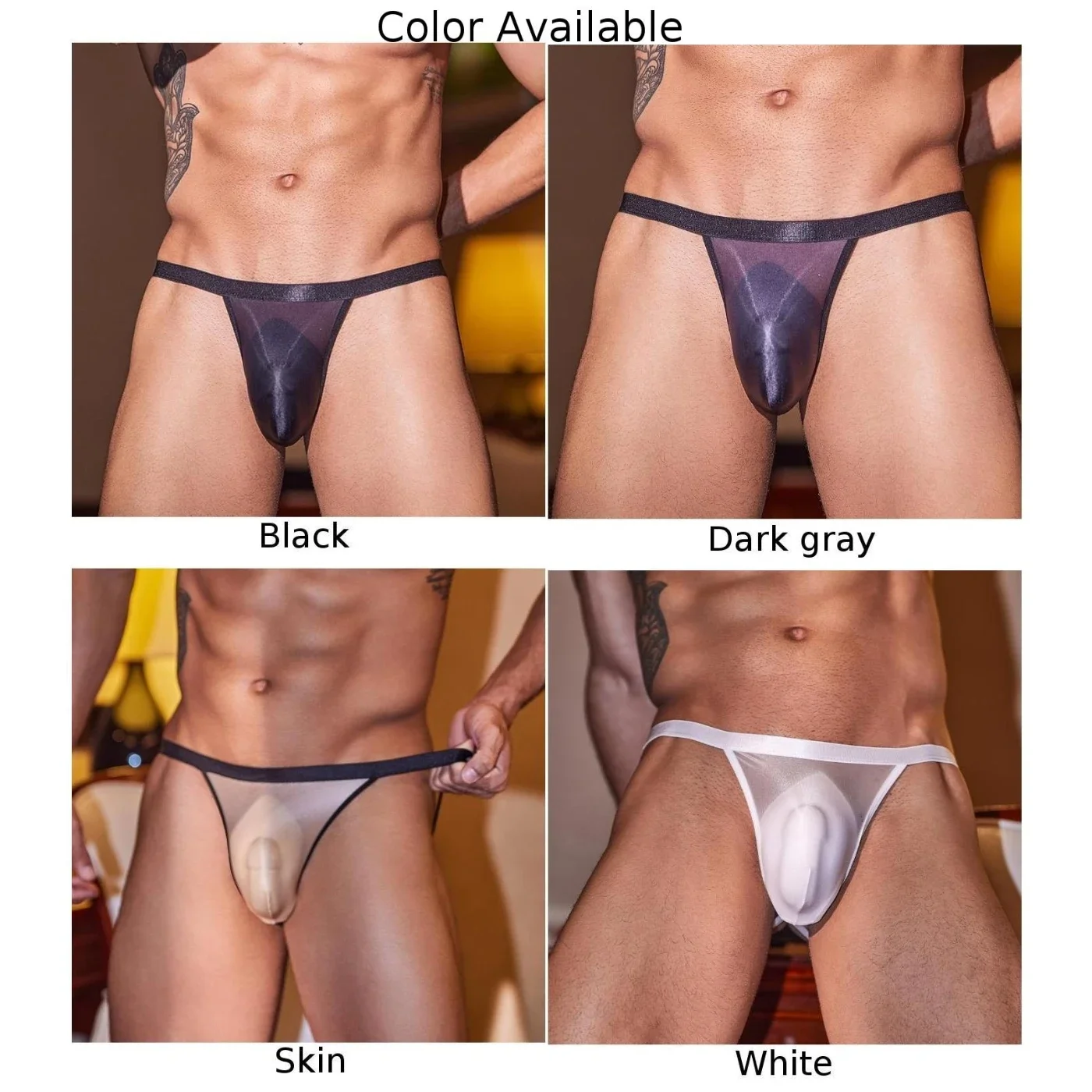 Club Night Romantic Evening 19cm 7.5 Inch Sexy Open Butt Briefs Breathable Lightweight G-string Thong Underwear