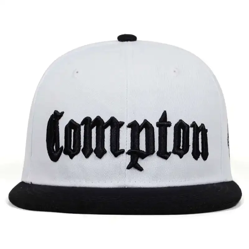 2023 New COMPTON Embroidery Baseball Cap Hip Hop Snapback Caps Flat Fashion Sport Hat for Unisex Adjustable Sunscreen Dad Hats