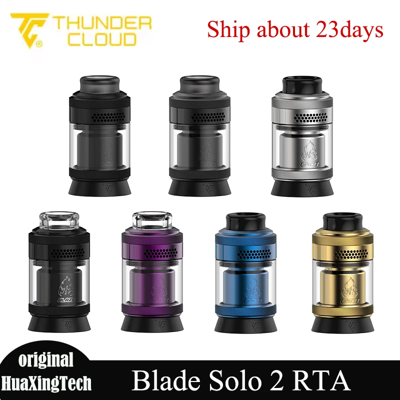 الأصلي ThunderCloud Blaze Solo 2 RTA البخاخة 3.5 مللي/5.5 مللي لفائف واحدة 25 مللي متر تتحمل واسعة 810 بالتنقيط تلميح مانعة للتسرب خزان السجائر الإلكترونية #1