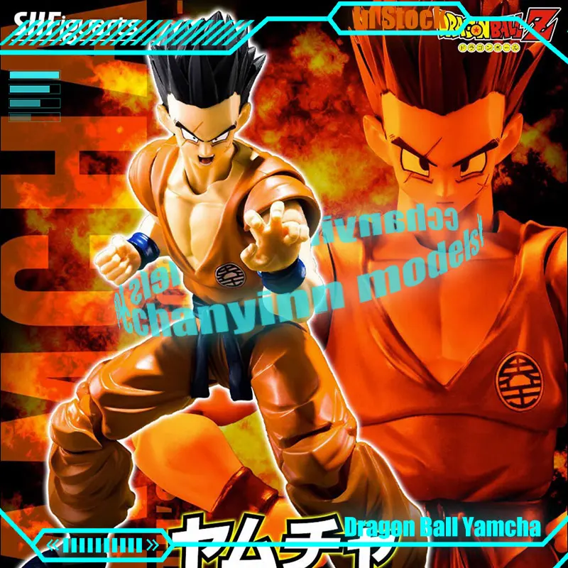 

Original Bandai Shf Dragon Ball Anime Figure Yamcha Action Figures Collection Dbzr Earth'S Foremose Fighter Models Kid Toys Gift