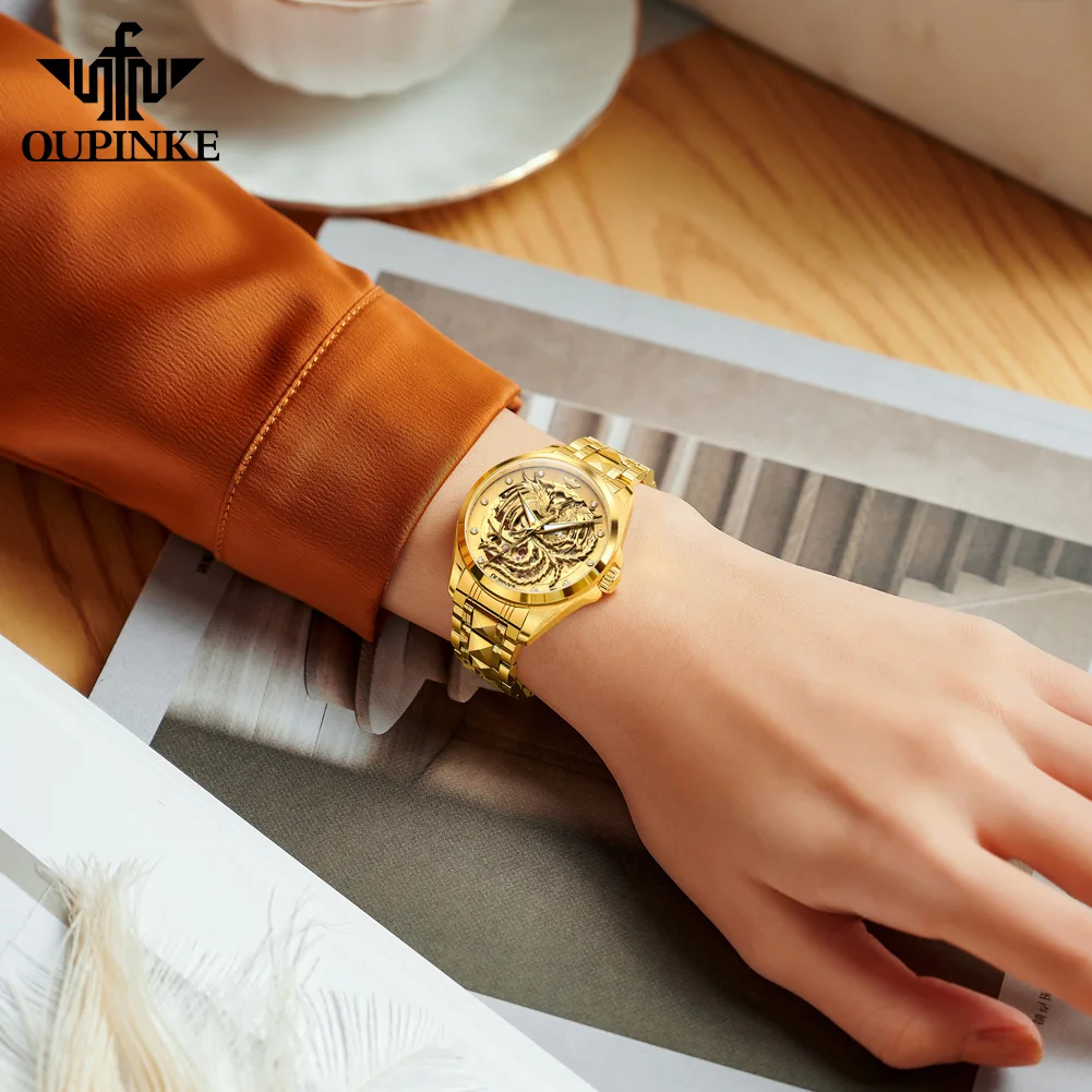 OUPINKE 3276 Women's Watch Synthetic Sapphire Mirror Automatic Watch For Women Import Mechanical Movement Waterproof Wristwatch