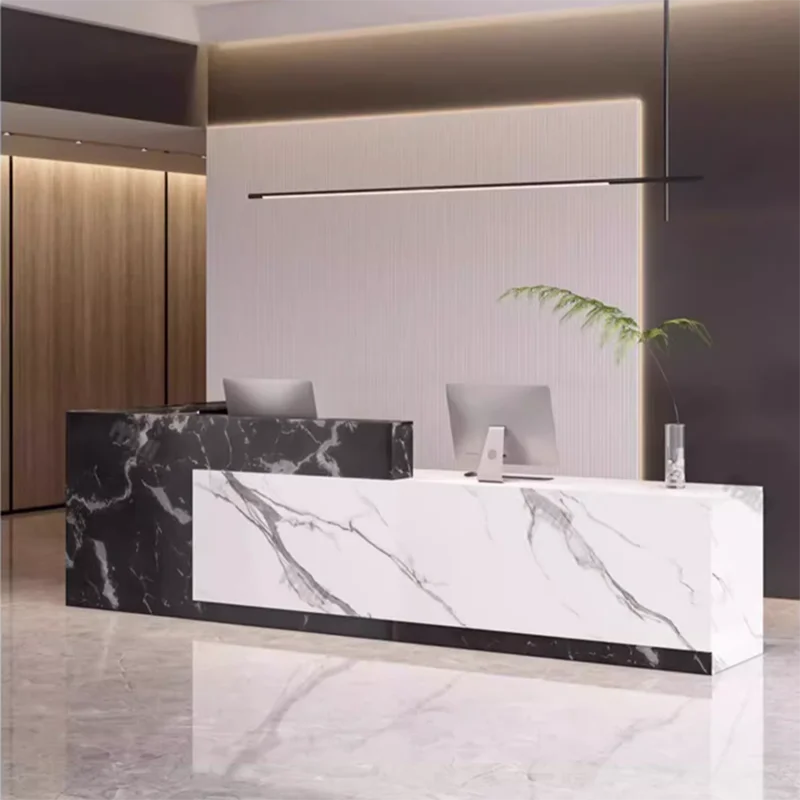 Commercial Hotel Modern Counter Stand Office Luxury Reception Massage Counter Cashier Checkout Mostrador Oficina Bar Furniture