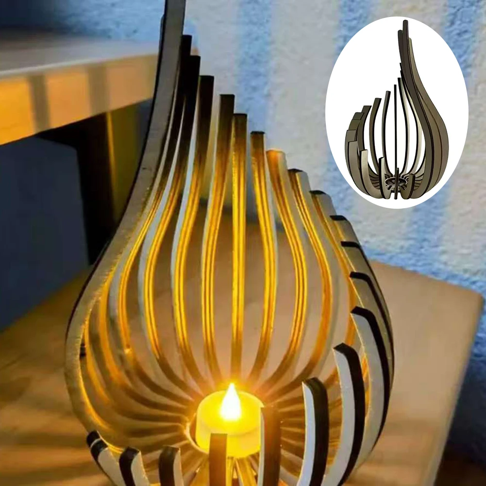 Nordic Wooden Tea Light Holder 6