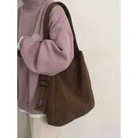 Fall And Winter New Retro Corduroy Shoulder Large-capacity Students Class Hundred Crossbody Bag For Women