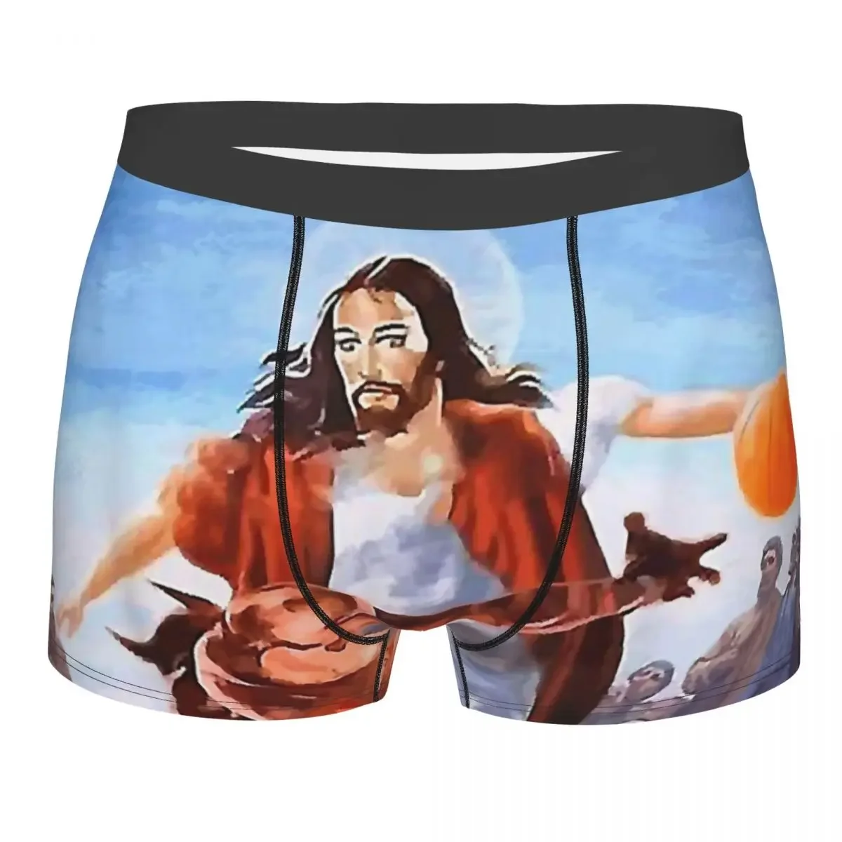 Not Today Satan  Crossover Basketball Men's Boxer Briefs Shorts Men Underpants Funny Men's Panties Soft Underwear For Men