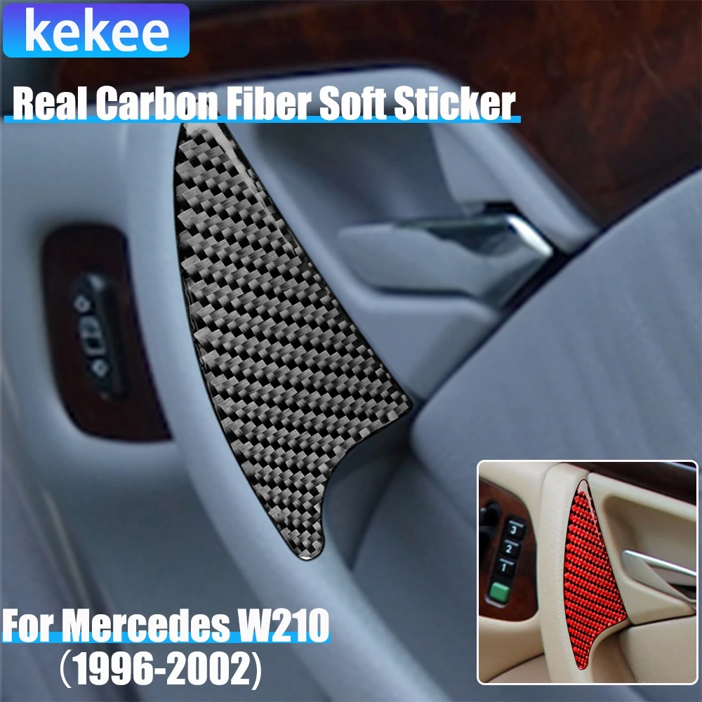 

Carbon Fiber Car Accessories Door Decorative Cover Soft Sticker For Mercedes W210 E Class 1996 1997 1998 1999 2000 2001 2002