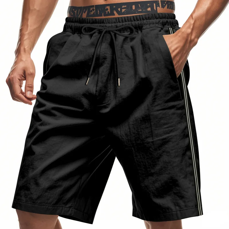 American Summer Thin Quick Dry 5 Inch Shorts for Men, Simple Beach Jogging Sports Casual Pants Wholesale