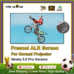 2024 Top Fresnel 5.0 Pro ALR Schermo di proiezione Cornice fissa Luce ambientale che rifiuta Ideale per il proiettore normale CLR 4K HD Cornice da 1 cm