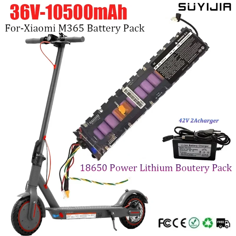 

18650 36V Rechargeable Lithium Battery 10.5Ah 60km Suitable for-Xiaomi M365 Electric Scooter Waterproof Bluetooth Communication