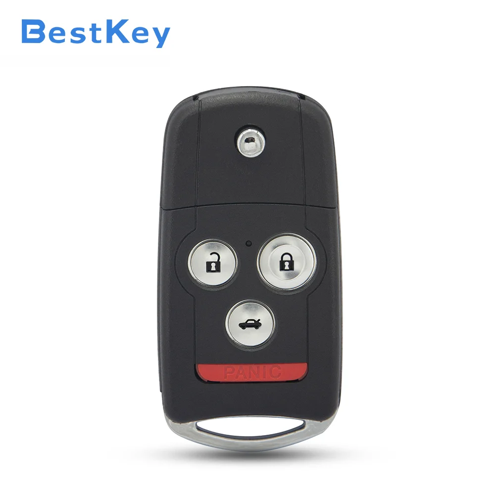 Best Key FCC MLBHLIK-1T 4 Button Trunk Flip Remote Key 313.8MHz/434MHz ID46 Chip for Acura TL TSX ZDX 2010-2013