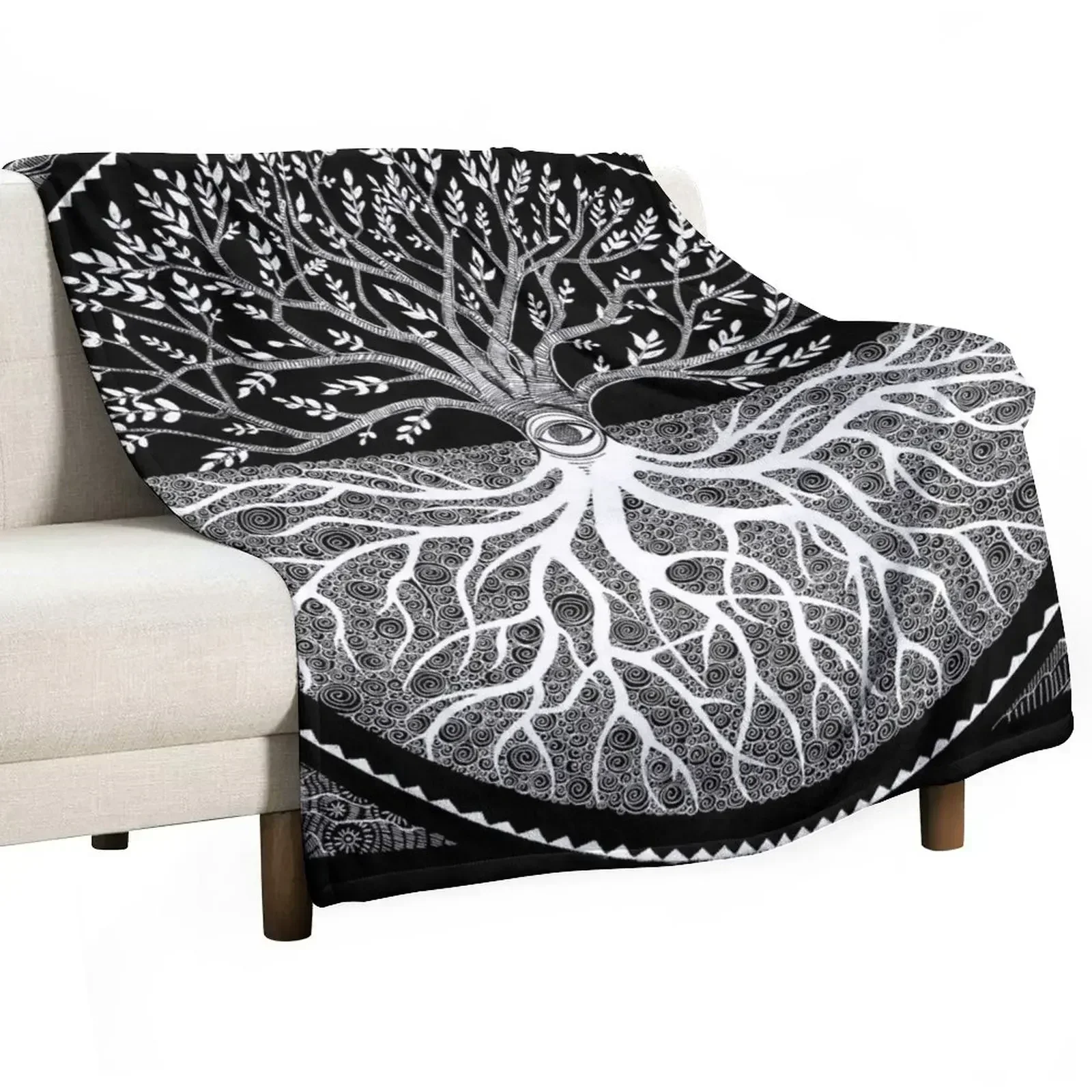 Druid Tree of LIfe Throw Blanket Soft Travel Blankets